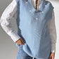 Classic Pearl V-Neck Sweater Vest in 5 Colors Onsize