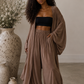 LaurenNichole Aura La'Vintage Soft Lounge Outfit – Cardigan & Wide Leg Pants (S - 3X)