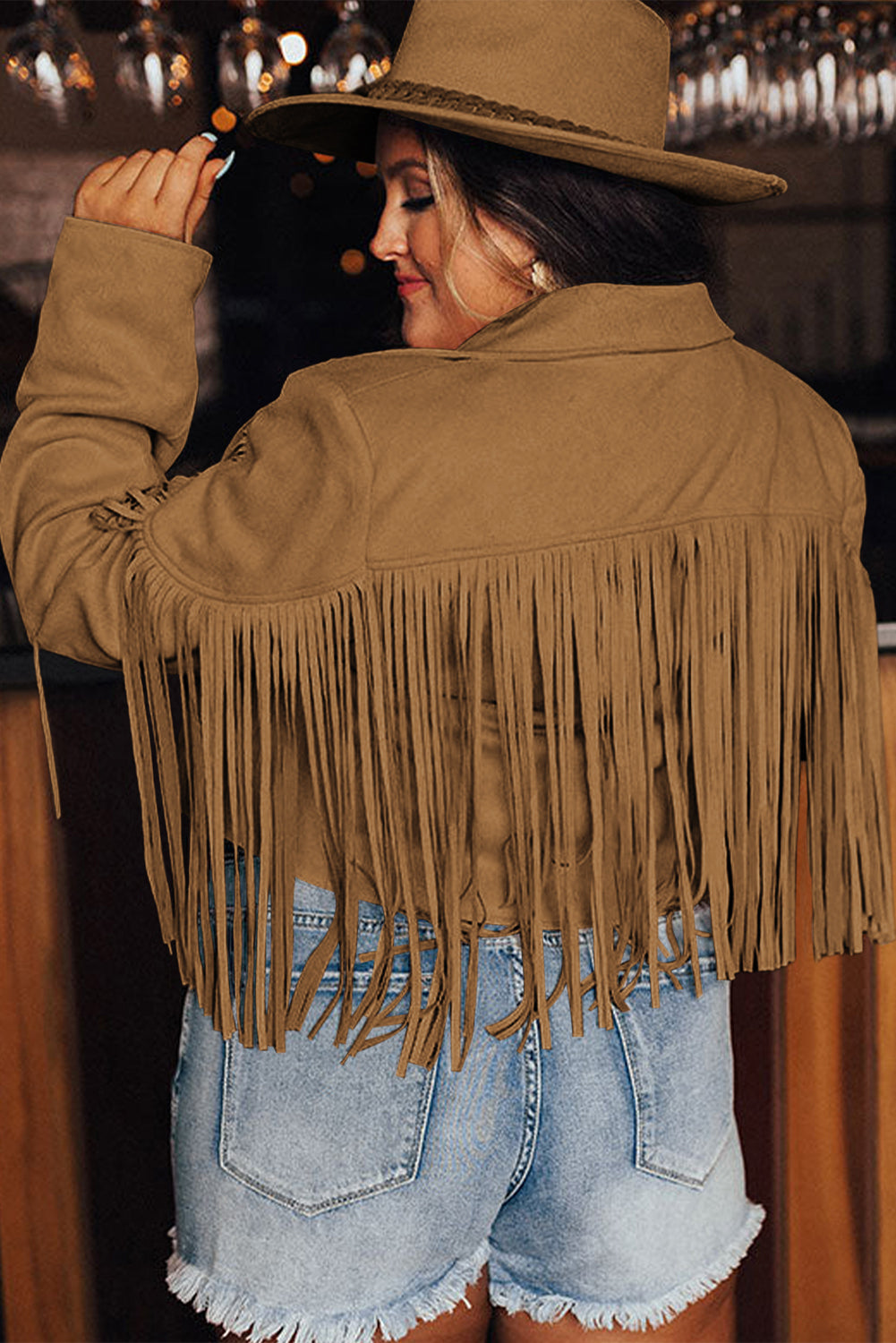 Western Fringe Cropped Jacket