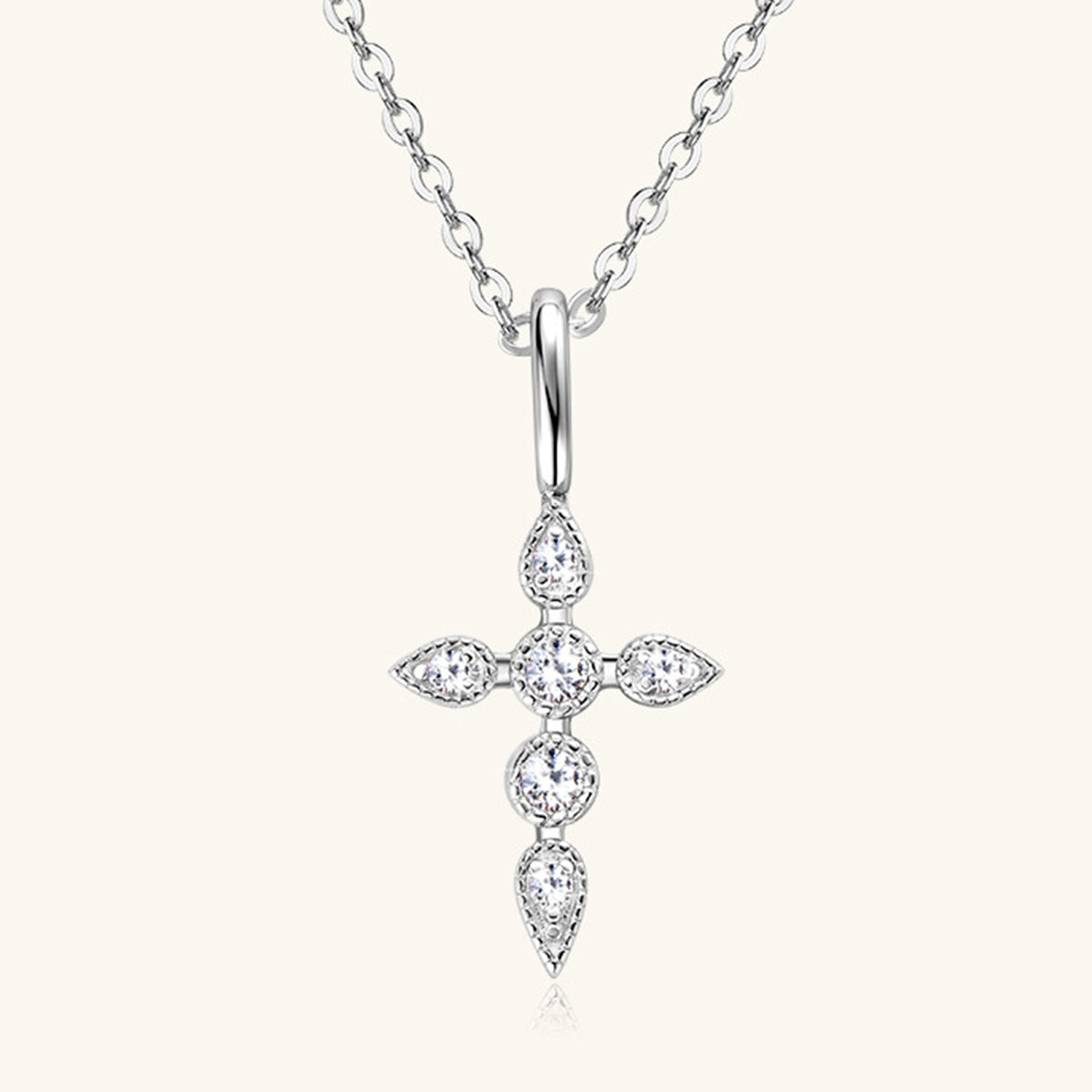 2 Luxurious Moissanite Cross Necklace
