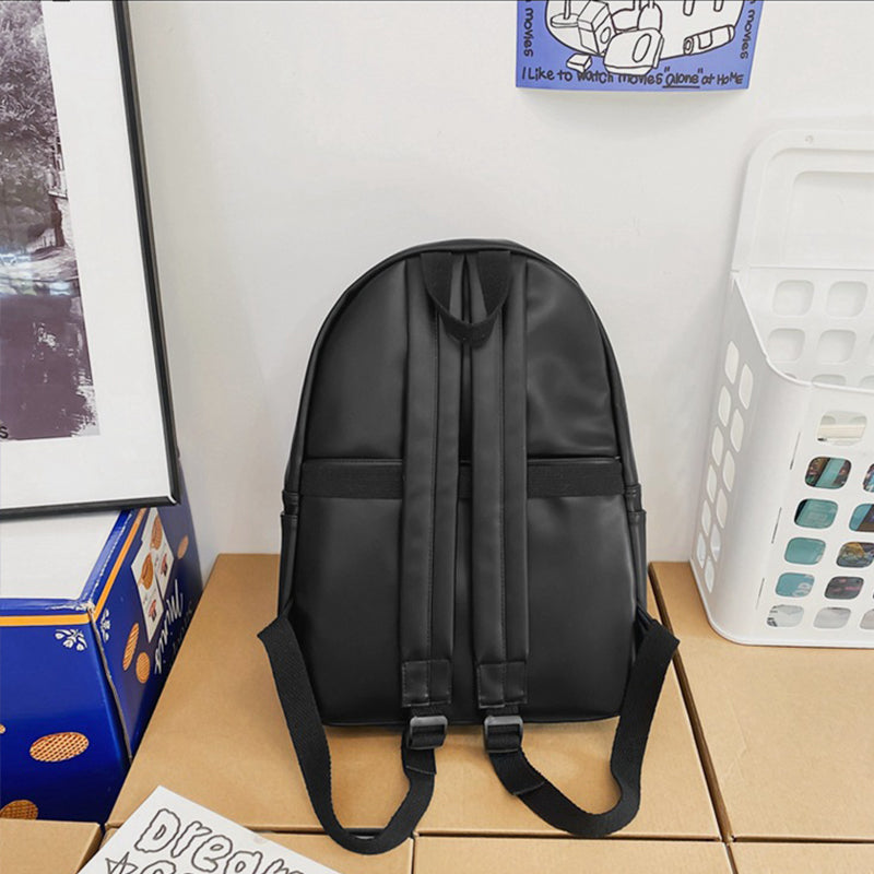 Vegan Leather Zip Backpack Bag. 4 Colors