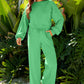 Comfy Ruffle Sleeve Wide Legged Sweatsuit Outfit in 3 Colors
