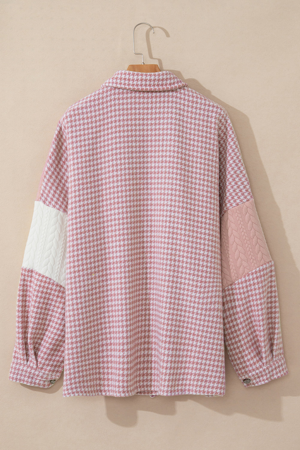 Weekend Houndstooth Knit  Shacket