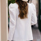 Elegant Puff Sleeve Collar Blazer