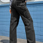 High-Waist Straight Cargo Pants