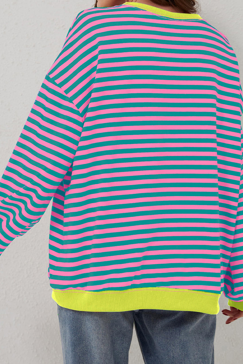 Comfy Oversized Stripe Sweatshirt in 2 Colors (S - 2X)