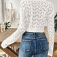 Chic Cropped Openwork Collared Sweater 2 Colors