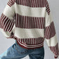 Comfy Stripped Patchwork Oversized Wide Sleeved Sweater in 3 Colors