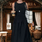 Comfy Fitted Ribbed Top O-Neck Maxi Dress in 2 Colors