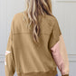 The Daydream Brown Oversrized Cozy Star Uneven Hem Sweatshirt at LaurenNichole
