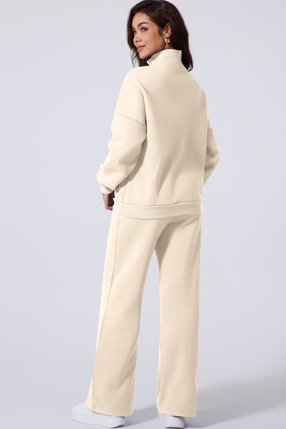 The Activepologie Comfy High Neck Zip-Up Jacket / Wide Legged Sweatsuit in 6 Colors (S - 2X)