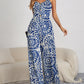 4 Floral Spaghetti Strap Wide Leg Jumpsuit