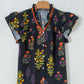 LaurenNichole Floral Lace Trim Ruffle V-Neck Blouse – Feminine Short Sleeve Top S - XL