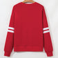 Activepologie Comfy Black Varsity Stripe Oversized Sweatshirt in 5 Colors
