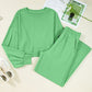 Comfy Ruffle Sleeve Wide Legged Sweatsuit Outfit in 3 Colors