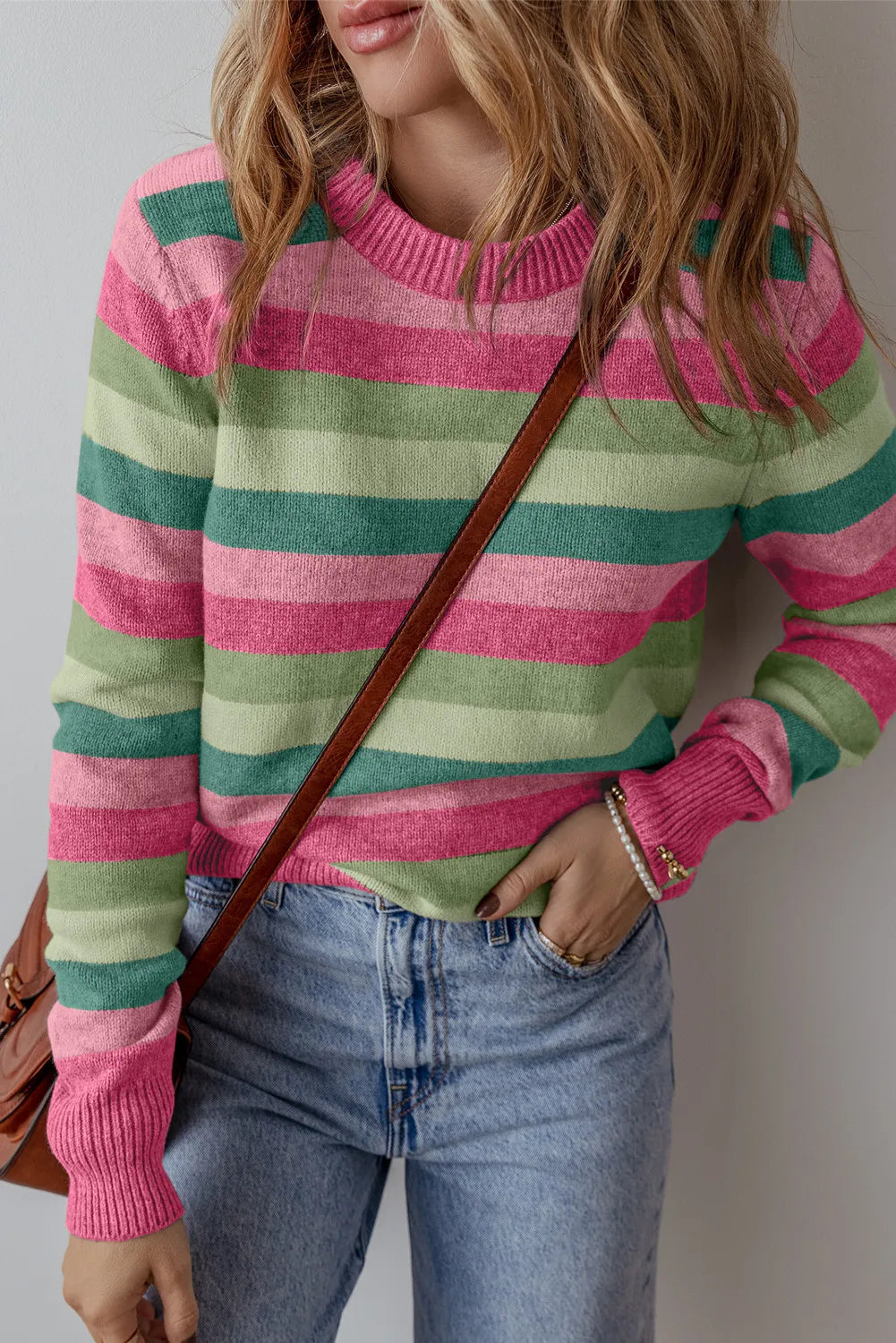 Chic Cozy Striped Grey Sweater in 2 Colors