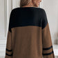 Cozy LaurenNichole Colorblock Knit Stripe Sweater in 2 Colors