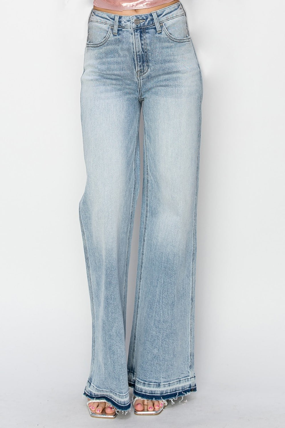 Washed High Rise Wide Leg Jeans (0 - 3X)