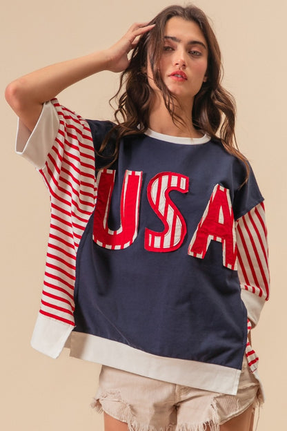 USA Patchwork Short Sleeve Shirt