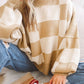 Cozy Checker Bishop Sleeve Sweaters  S - 2X in 3 Colors