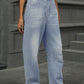 Classic Straight Jeans w/ Comfy Elastic Waist in 3 Colors