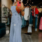 LaurenNichole Vintage Distressed Denim Wide-Legged Overall Jumpsuit