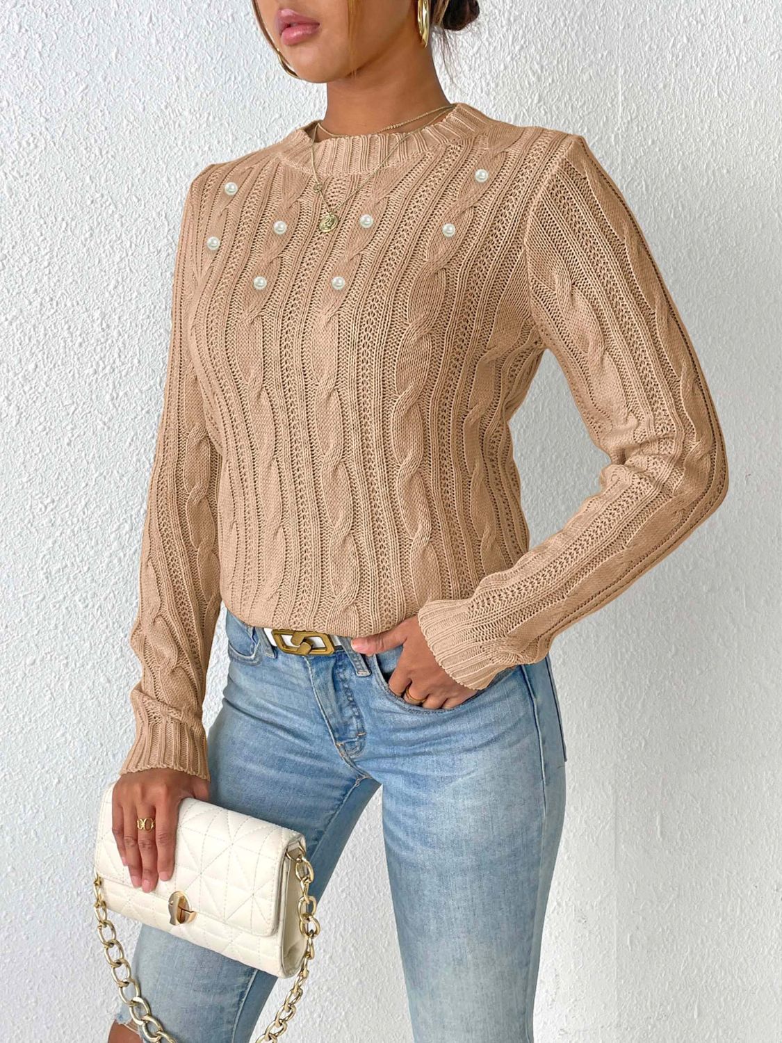 Cozy Cable Knit Sweater in 4 Colors