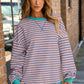 Comfy Oversized Stripe Sweatshirt in 2 Colors (S - 2X)