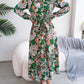 Classic Floral Tie Waist Midi Dress in 3 Colors