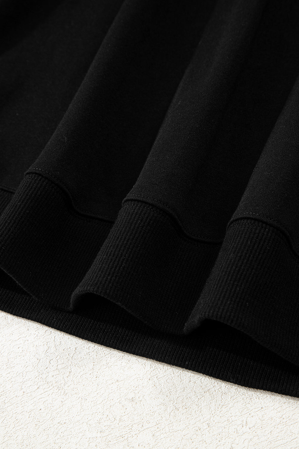 Activepologie Comfy Black Varsity Stripe Oversized Women's Sweatshirt & Shorts Outfit at LaurenNichole