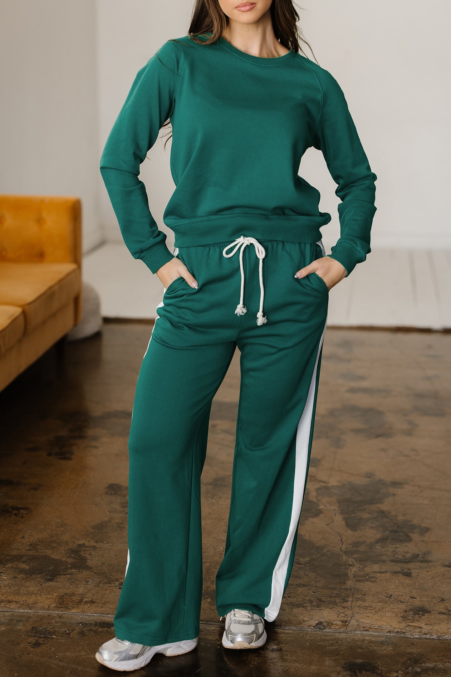 Varsity Green Oversized Comfy Sweatsuit