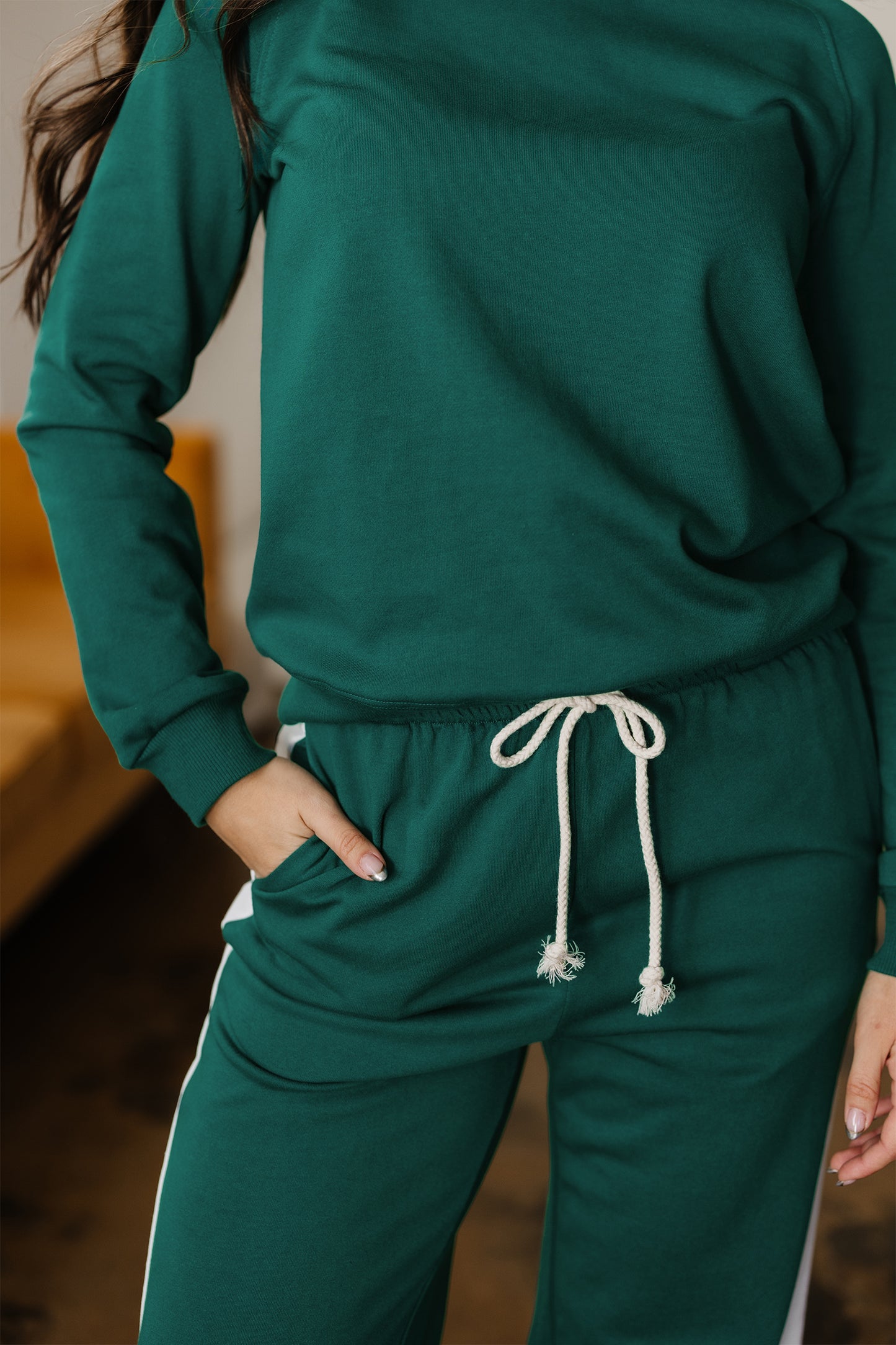 Varsity Green Oversized Comfy Sweatsuit