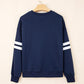 Activepologie Comfy Black Varsity Stripe Oversized Sweatshirt in 5 Colors