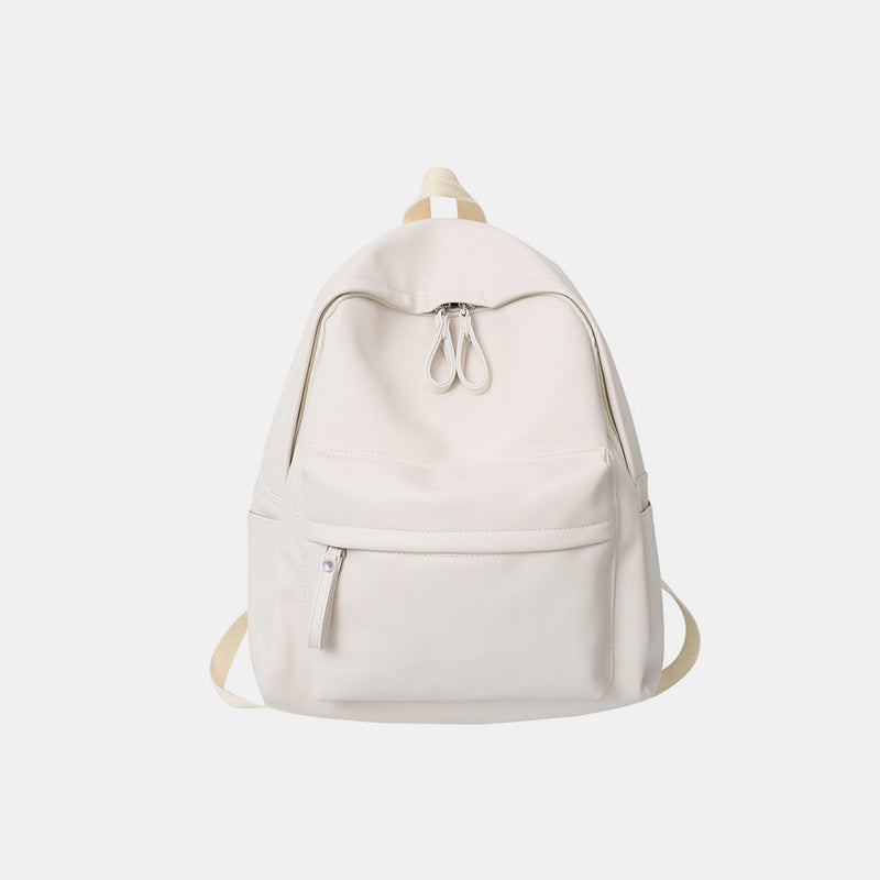 Vegan Leather Zip Backpack Bag. 4 Colors