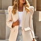 Elegant Puff Sleeve Collar Blazer