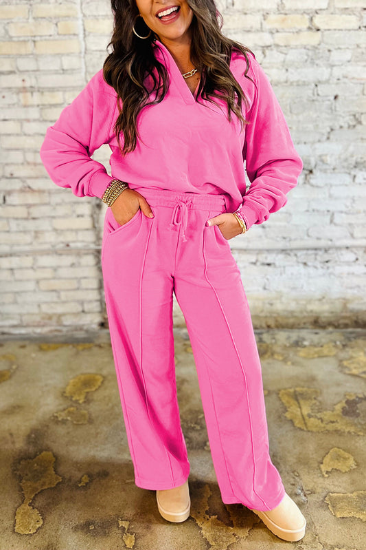 Winter Bright Relaxed Tailored 2-Piece Daydream Polo Sweatsuit