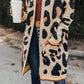 Cozy Leopard Knit Midi Cardigan