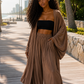 LaurenNichole Aura La'Vintage Soft Lounge Outfit – Cardigan & Wide Leg Pants (S - 3X)
