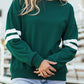 Activepologie Comfy Black Varsity Stripe Oversized Sweatshirt in 5 Colors