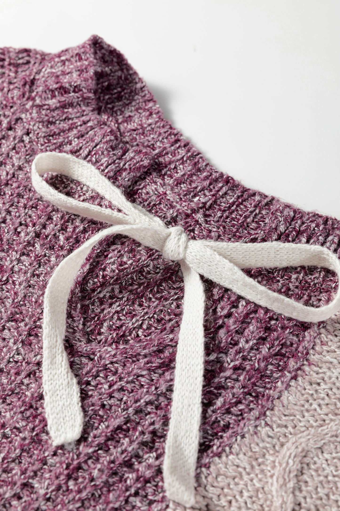 Cozy Casual Colorblock Knit Amber Knot Sweater