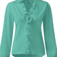 5 Elegant Ruffle V-Neck Blouse Shirt (S - 3X)