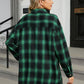 Plaid Collared Neck Long Sleeve Shirt