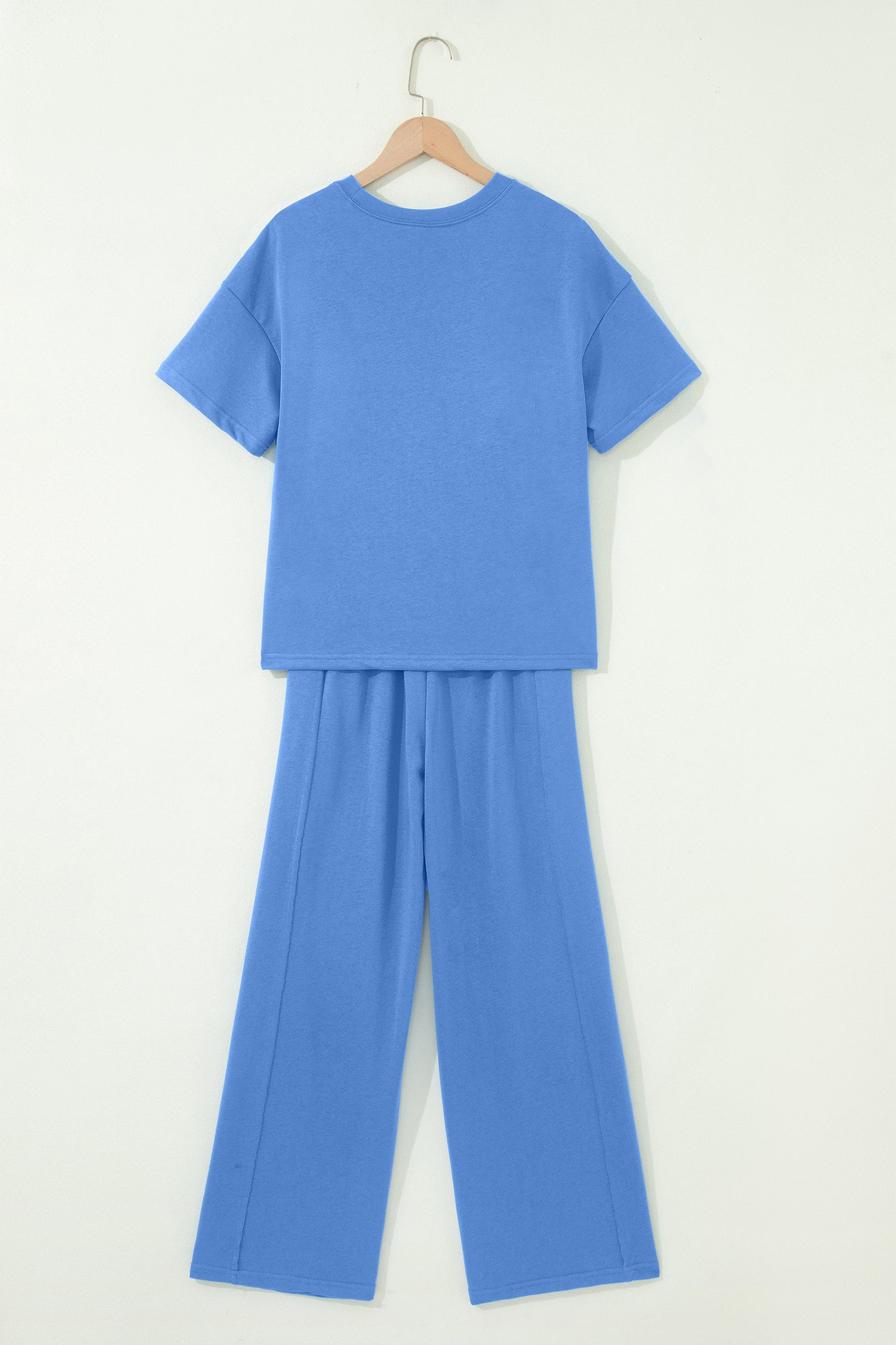 LaurenNichole Daydream Solid Oversized Tee &  Wide-Leg Pants Outfit — Pocketed Casual 2-Piece (3 Colors)
