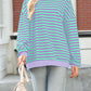 Comfy Oversized Stripe Sweatshirt in 2 Colors (S - 2X)
