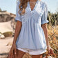 Elegant Chic Frill V-Neck Shirt (S - 2X)