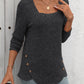 Square Neck Long Sleeve T-Shirt