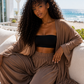 LaurenNichole Aura La'Vintage Soft Lounge Outfit – Cardigan & Wide Leg Pants (S - 3X)