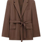 Classic Coco Single Breasted Tie Waist Power Suit