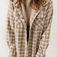 Chic Cozy Plaid Hoodie Sharpa Shacket