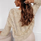 Elegant Eyelet Cable Knit Sweater (S - 3X)